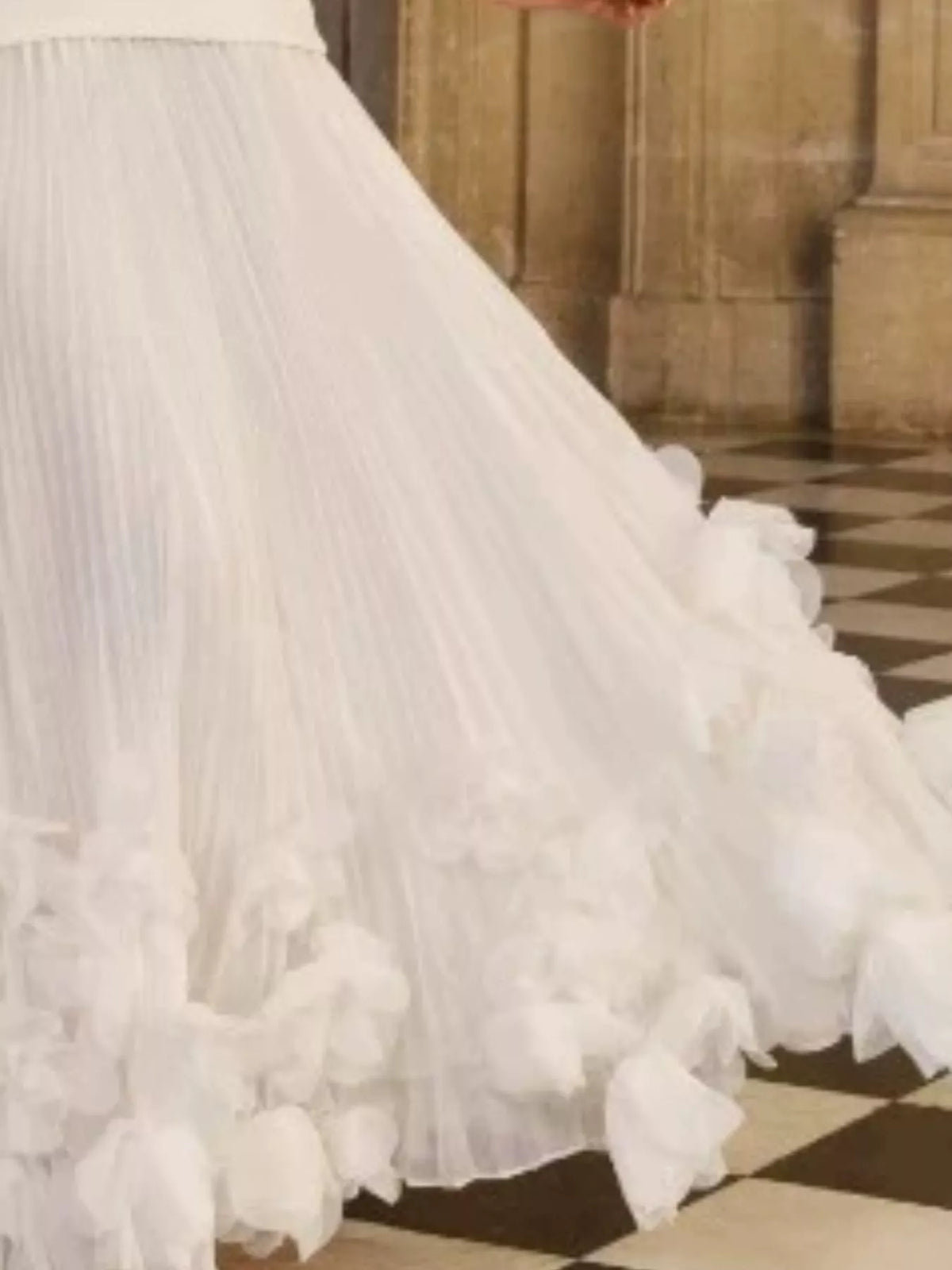 strapless maxi dress, construction and design details