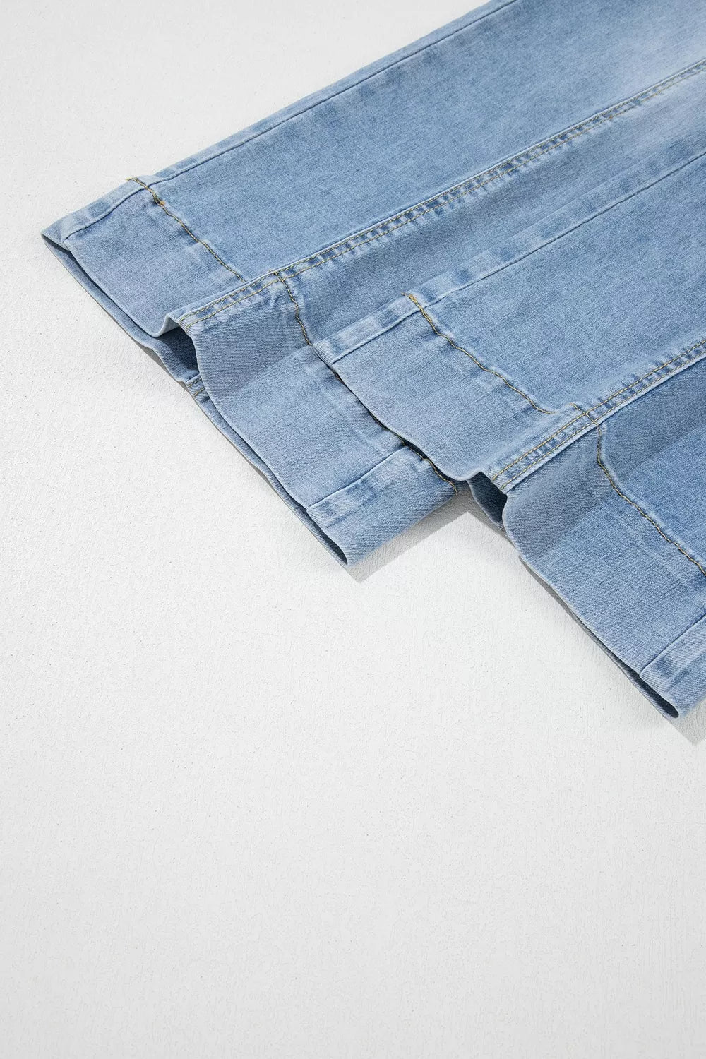 Trendsi Drawstring Waist Wide Leg Ankle Length Jeans -