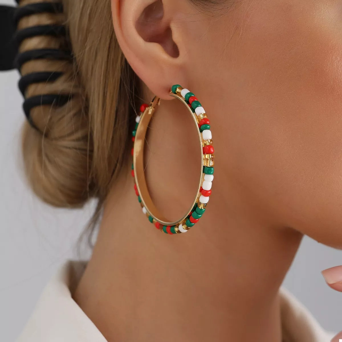 Trendsi 18K Gold-Plated Hoop Earrings -