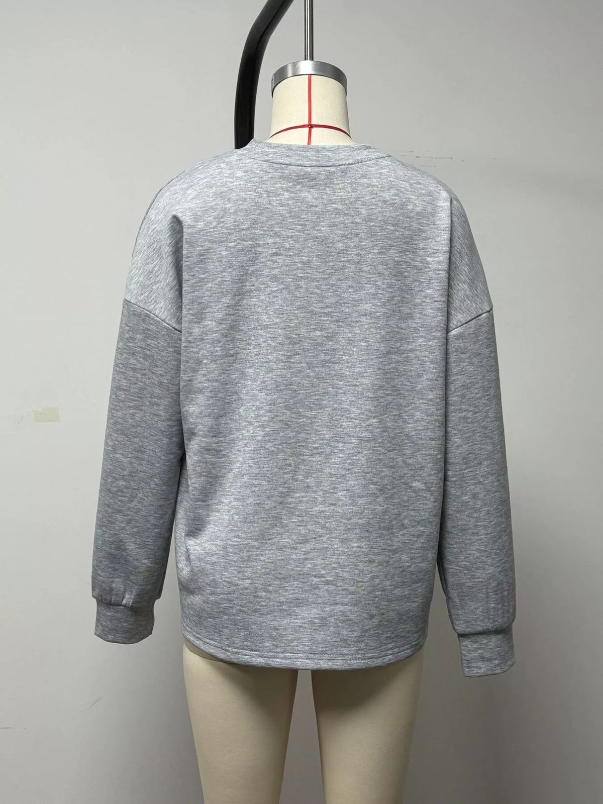 Trendsi Quarter-Zip Dropped Shoulder Sweatshirt -