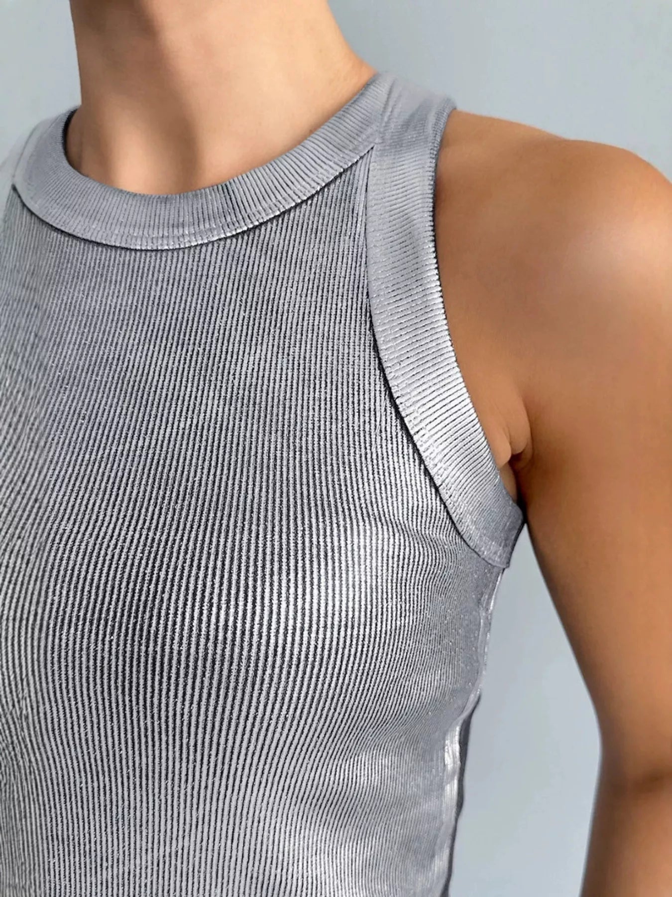 Trendsi Ribbed Racerback Tank Top -