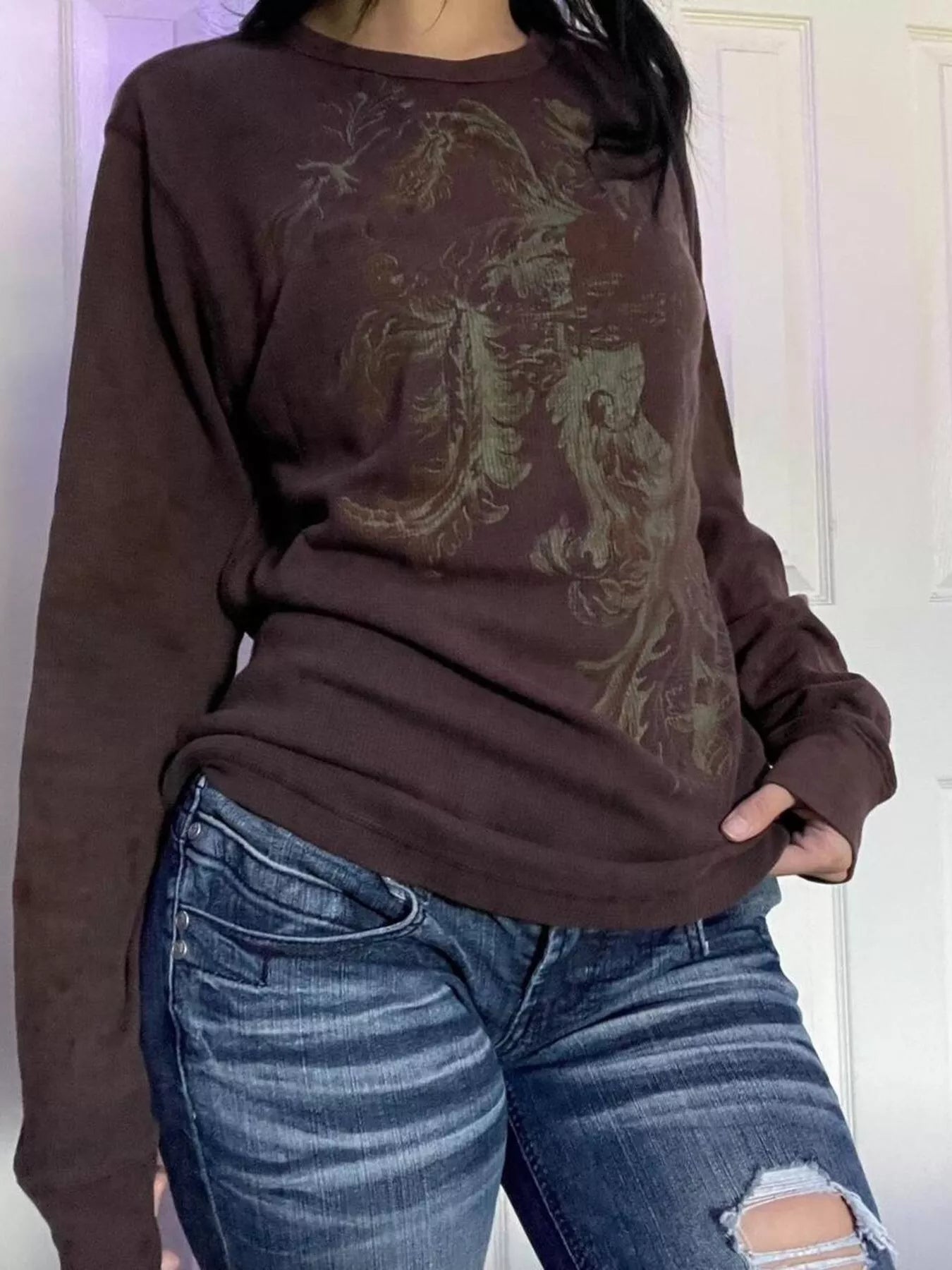 Trendsi Skeleton Long Sleeve T-Shirt -