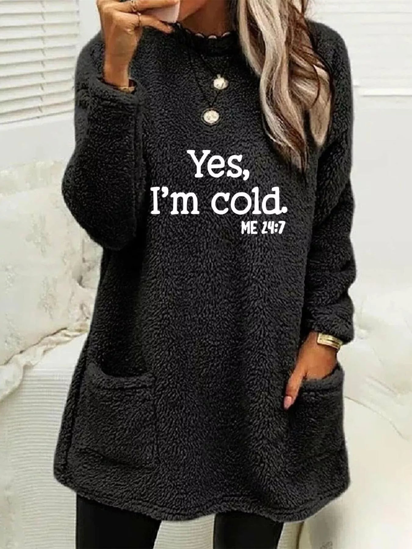 Trendsi Full Size Letter Long Sleeve Fleece Sweatshirt Plus Size -