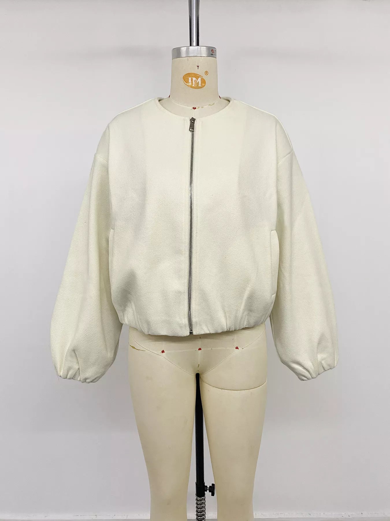 Trendsi Fleece Bomber Jacket with Zipper Closure -