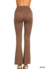 Trendsi Zenana Brushed Dty Microfiber Flare Pants -