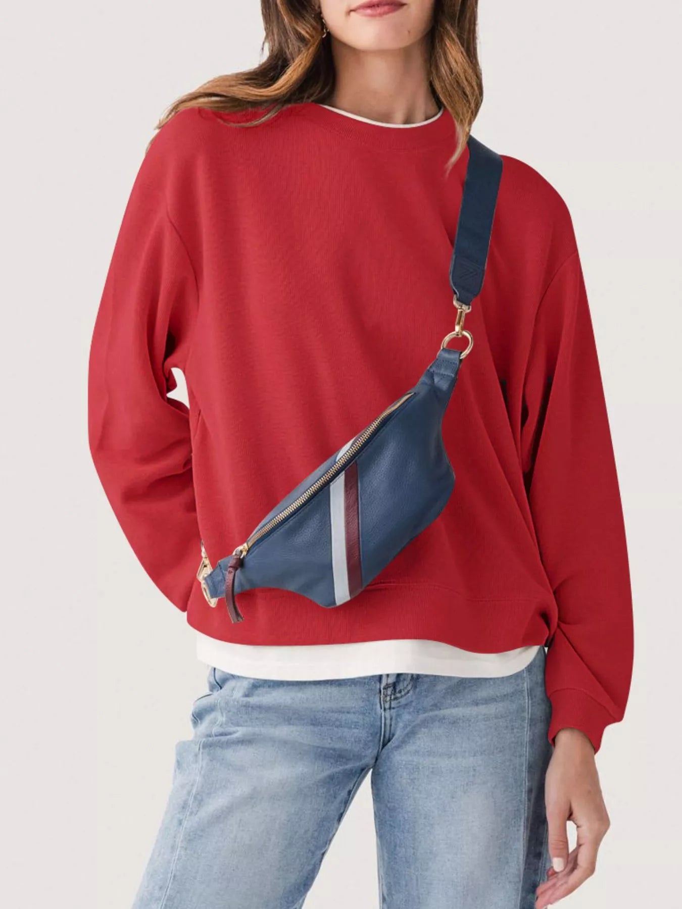 Trendsi Oversized Crew Neck Sweatshirt -