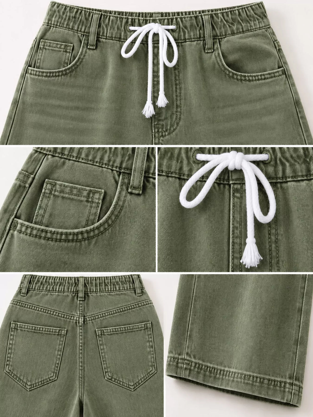 Wide-leg jeans, garment detail