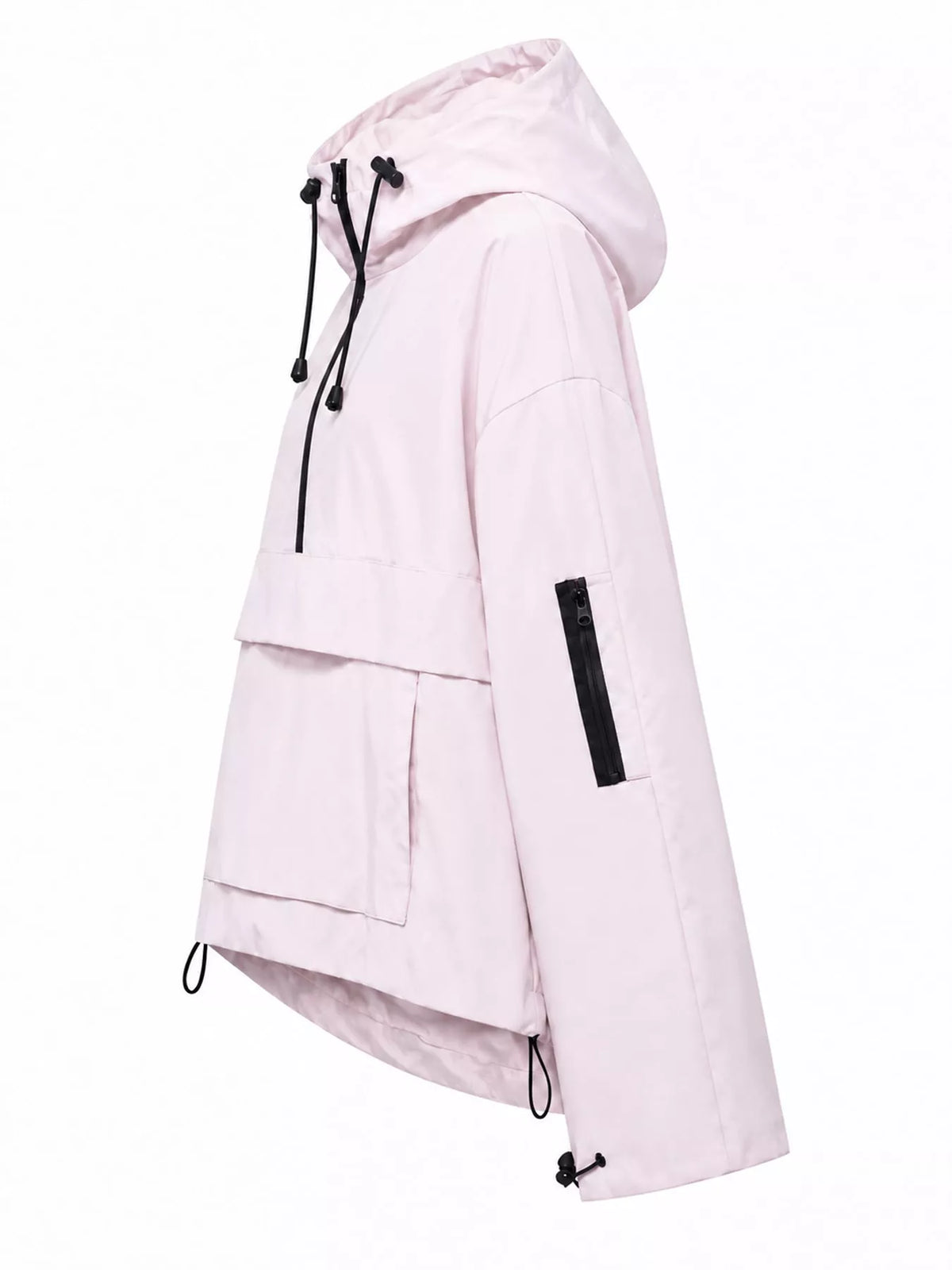 Half-Zip Hooded Anorak Jacket — side view