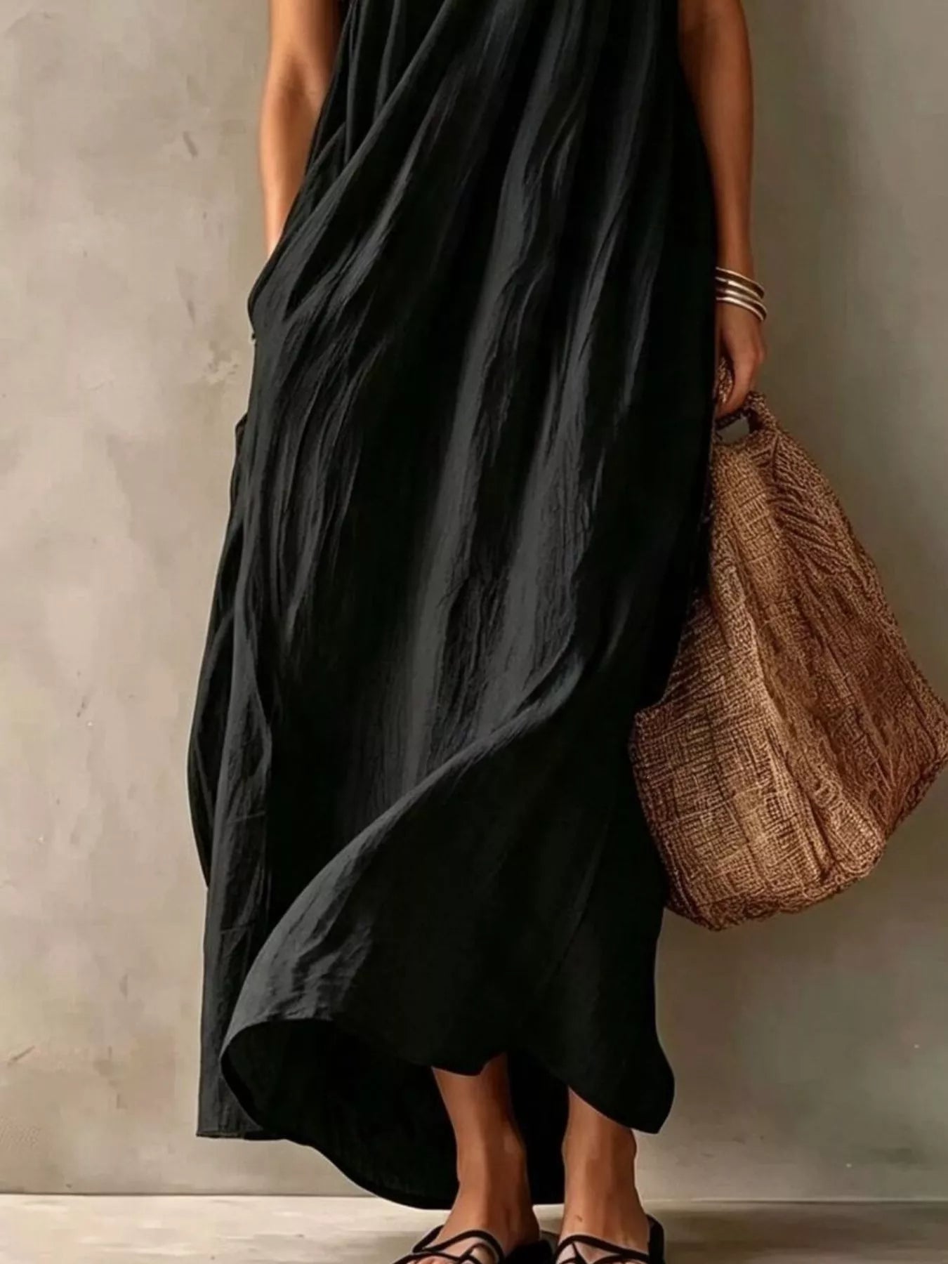 Trendsi Full Size One-Shoulder Maxi Dress Plus Size -