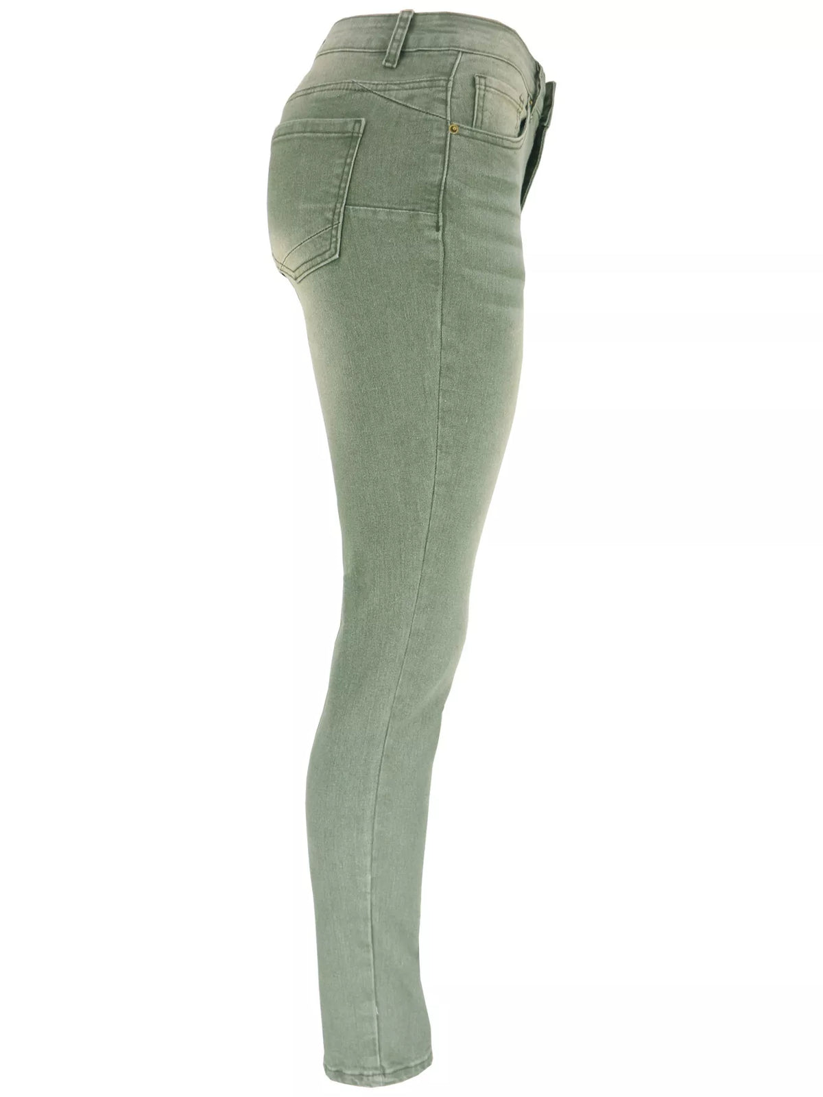 High-waisted slim-fit jeans
