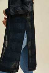 Trendsi Double Take Full Size Open Front Longline Cardigan -