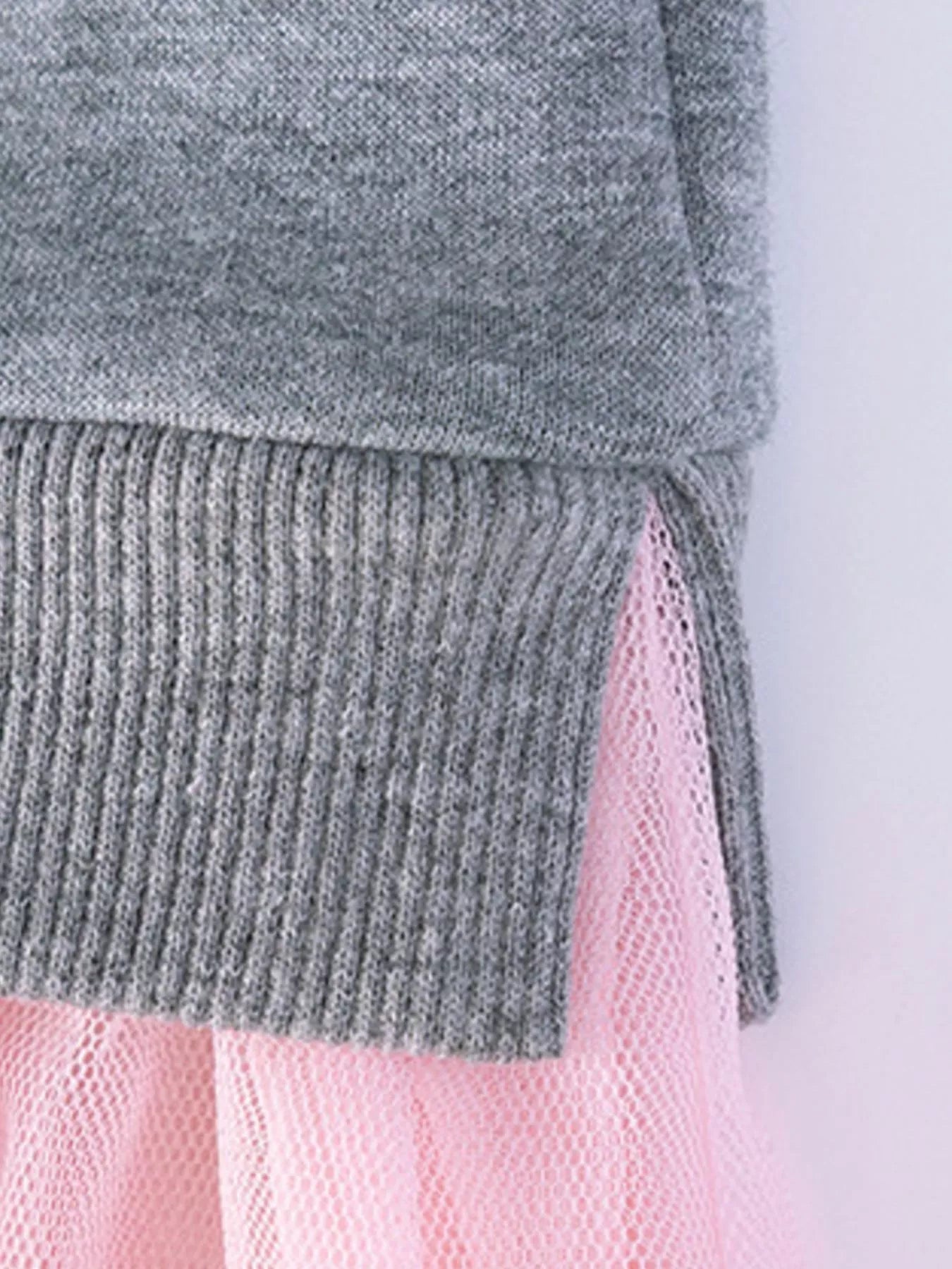 Trendsi Children's Rabbit Sweatshirt Tulle Tutu Dress -