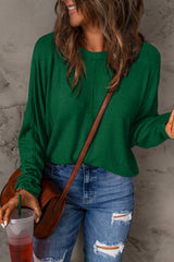 Trendsi Double Take Full Size Round Neck Long Sleeve T-Shirt -