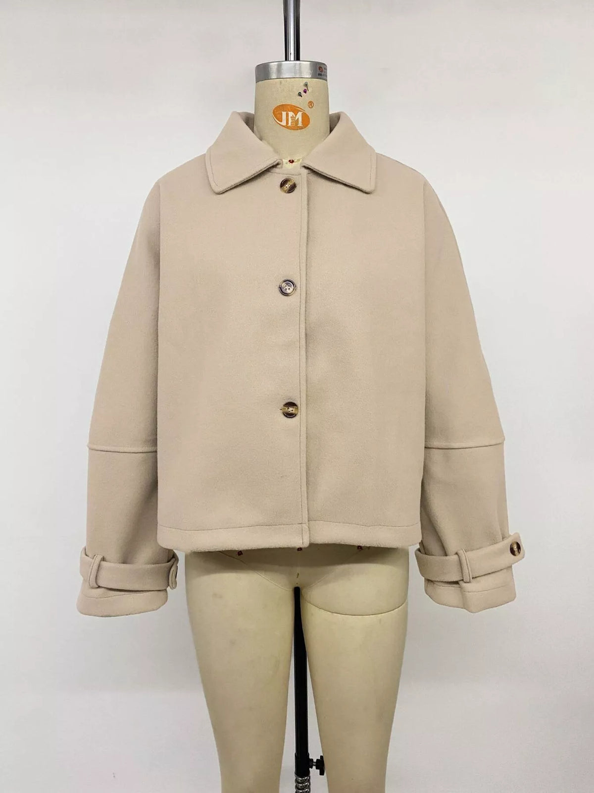 Trendsi Collared Neck Button Up Jacket -