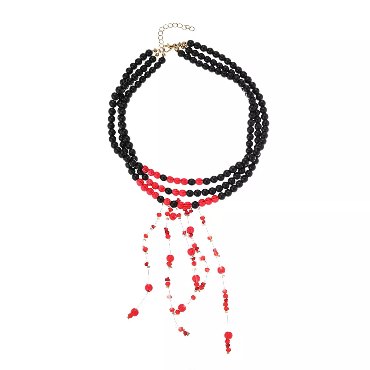 Trendsi Halloween Multi-Layered Beaded Choker Necklace -