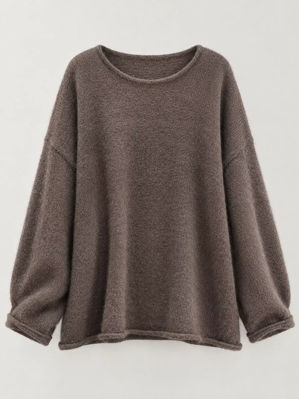 Brown round neck sweater