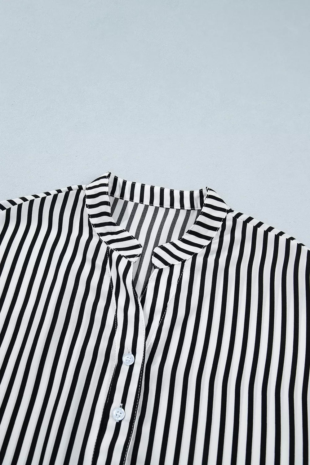 Trendsi Striped Half Sleeve Button-Up Shirt -