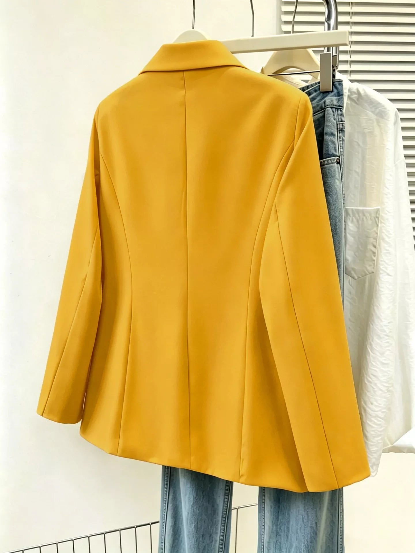 Trendsi Full Size Single-Breasted Lapel Collar Blazer Plus Size -