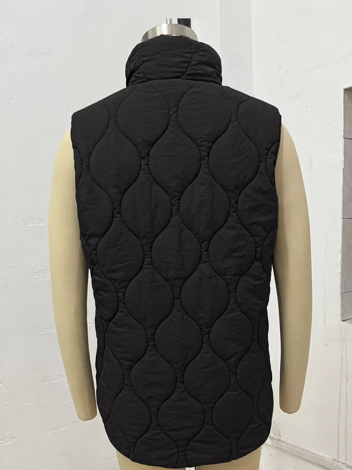 Quilted Snap-Front Vest — back view