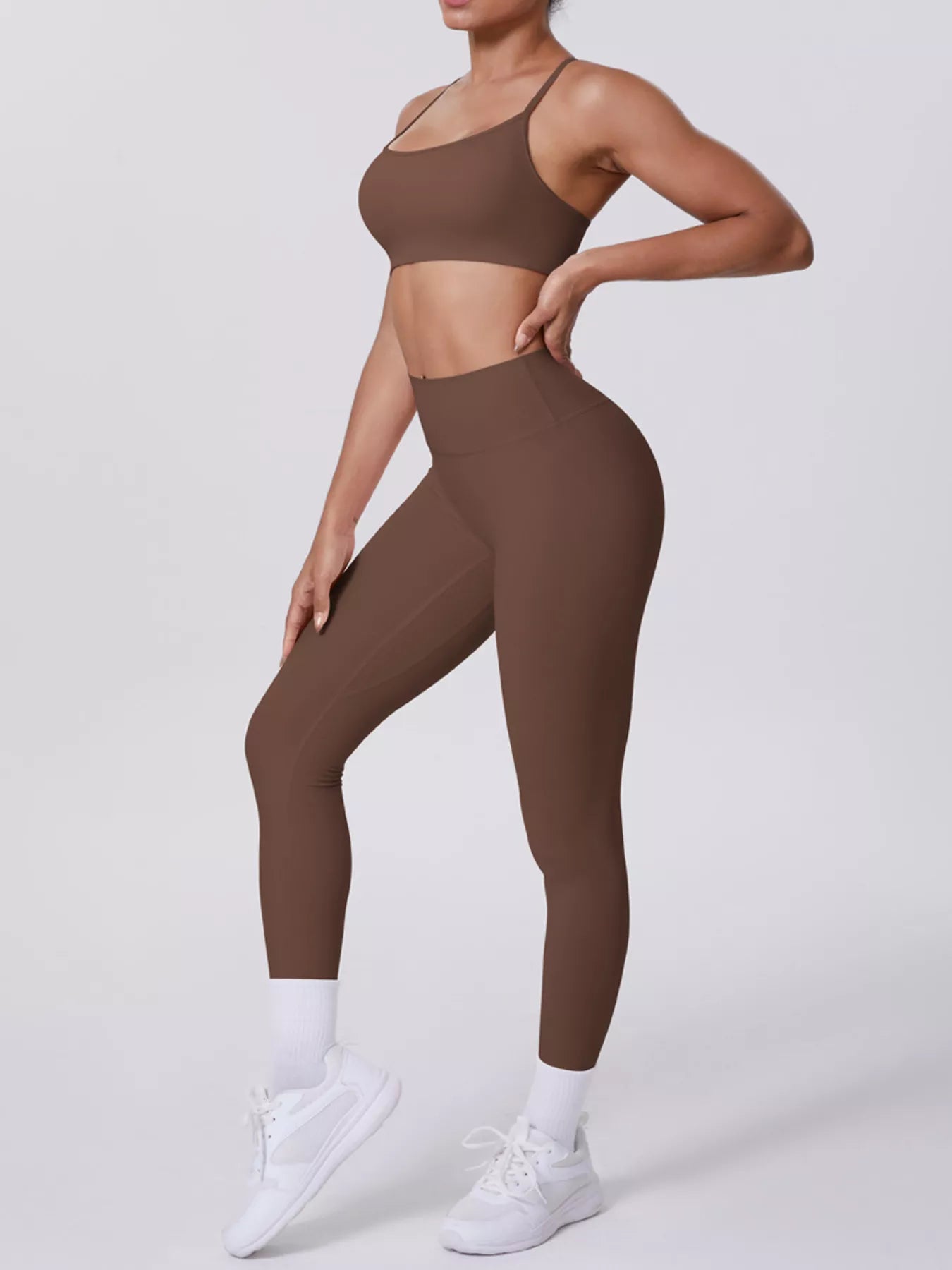 Trendsi Criss-Cross Back Cami and Leggings Active Set -