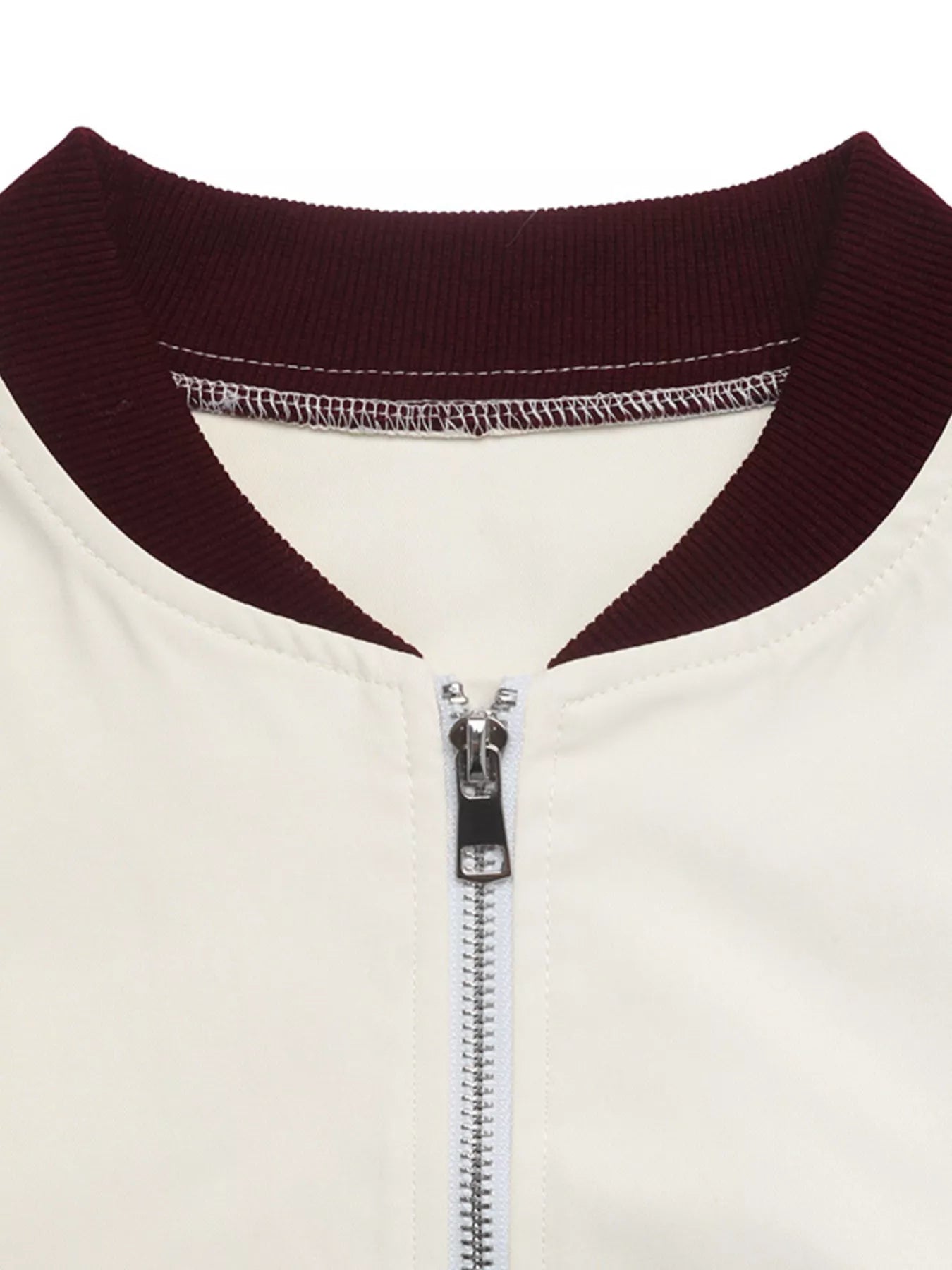 Trendsi Contrast Trim Zip Up Jacket -