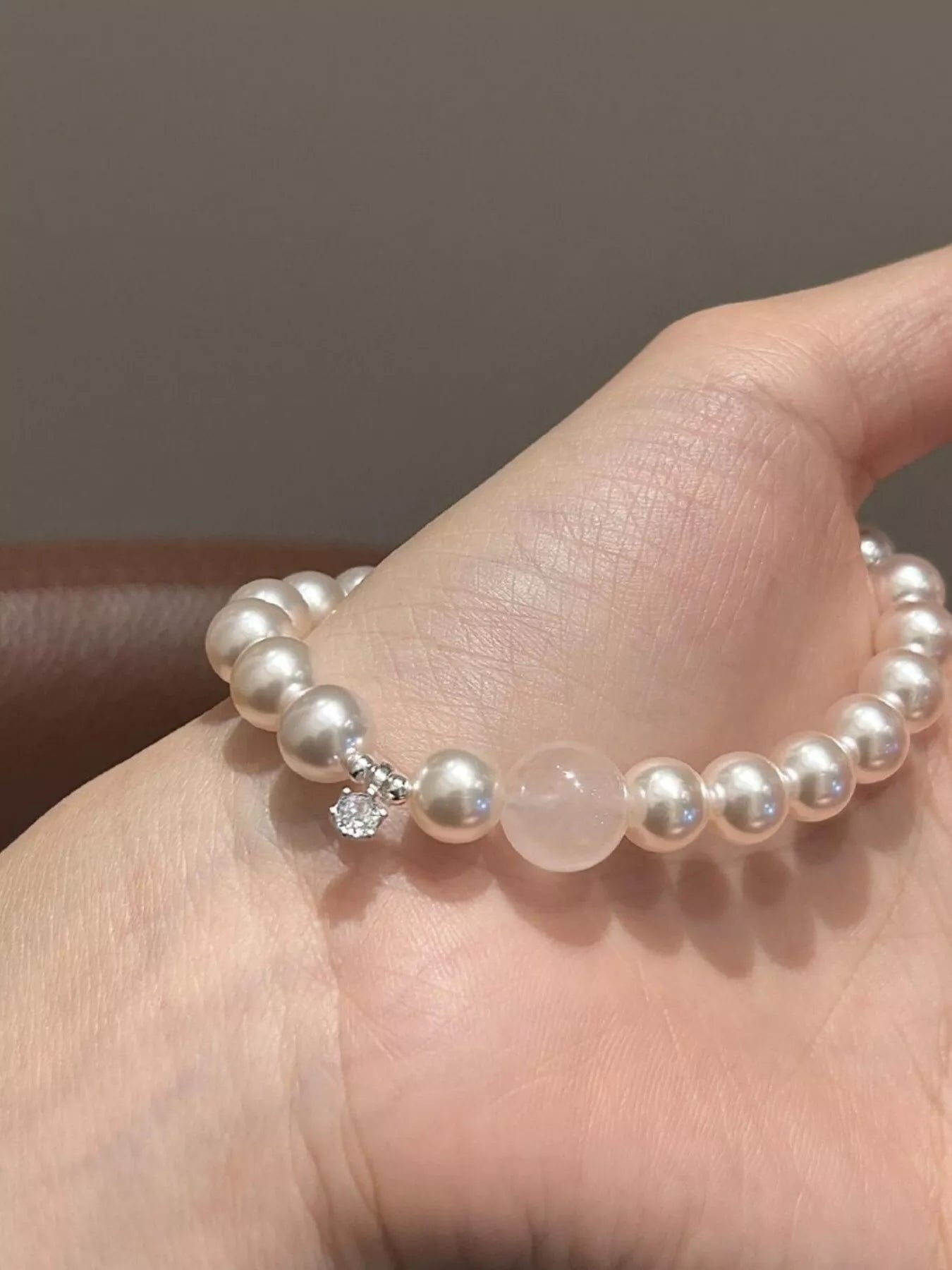 Trendsi Pearl & Crystal Zircon Bracelet -