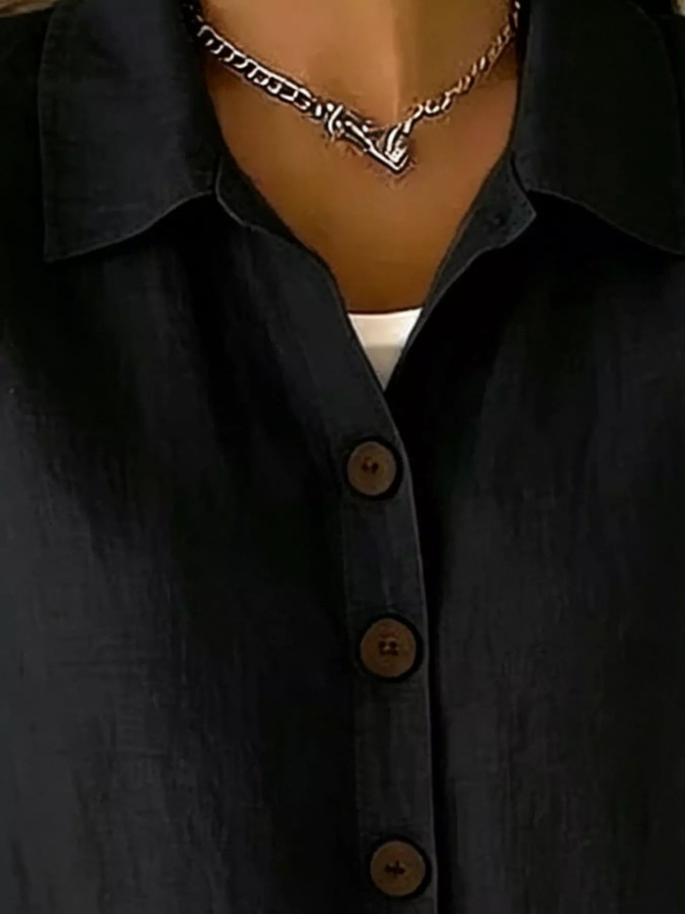 Trendsi Full Size Button-Down Short Sleeve Shirt Plus Size -