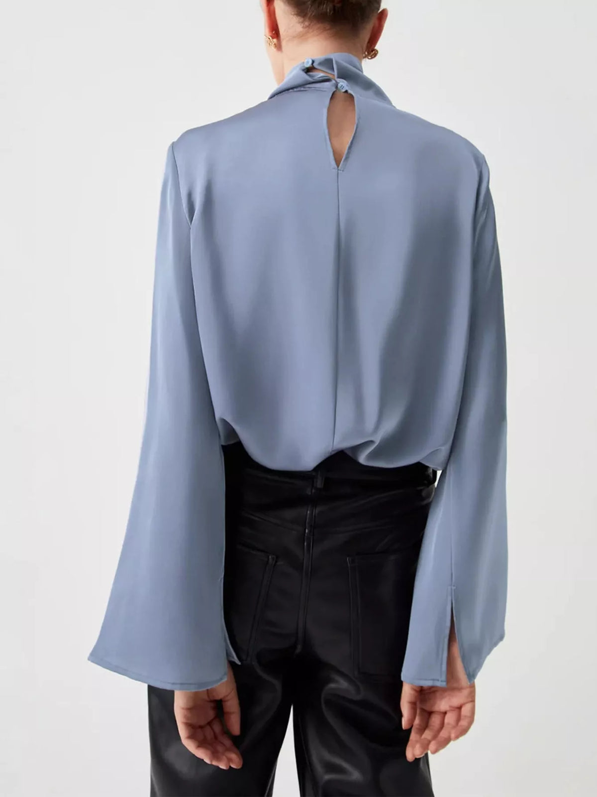 Long-sleeve blouse, back view