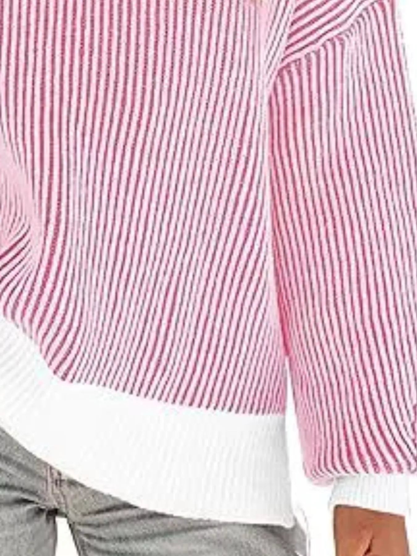 Trendsi Stripe Dropped Shoulder Sweater -