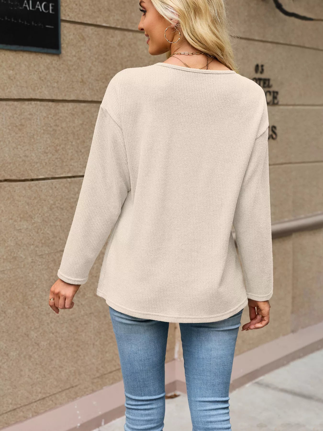 Trendsi V-Neck Button-Down Cardigan -