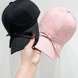 Trendsi Bow Solid Color Baseball Cap -
