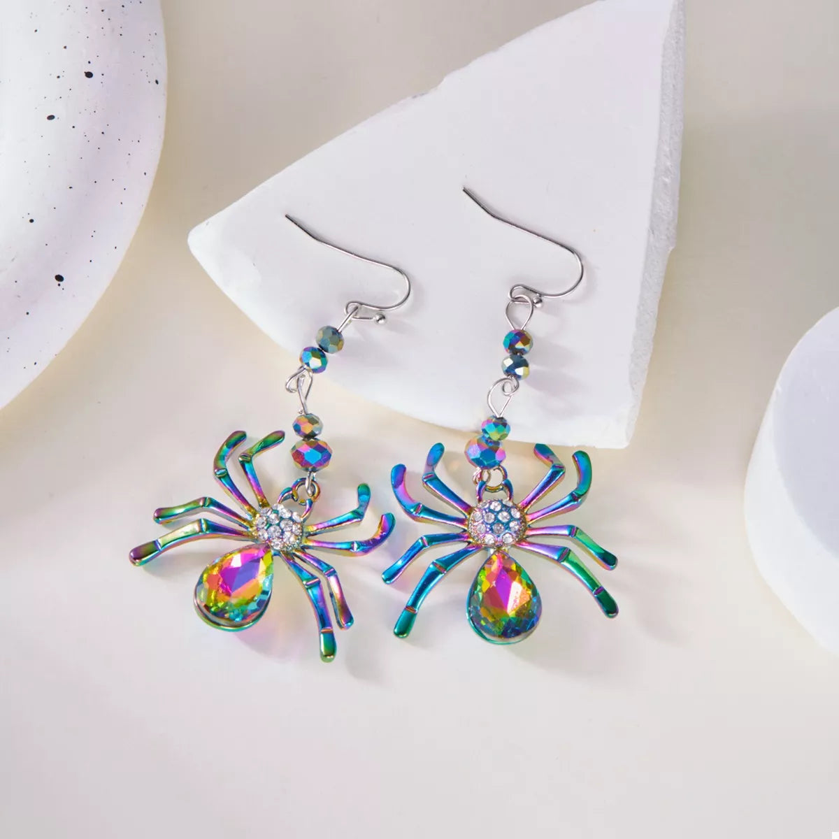 Trendsi Colorful Spider Drop Earrings -