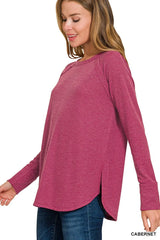 Trendsi Zenana Baby Waffle Long Sleeve Top -