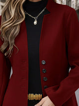 Trendsi Button Up Long Sleeve Coat -