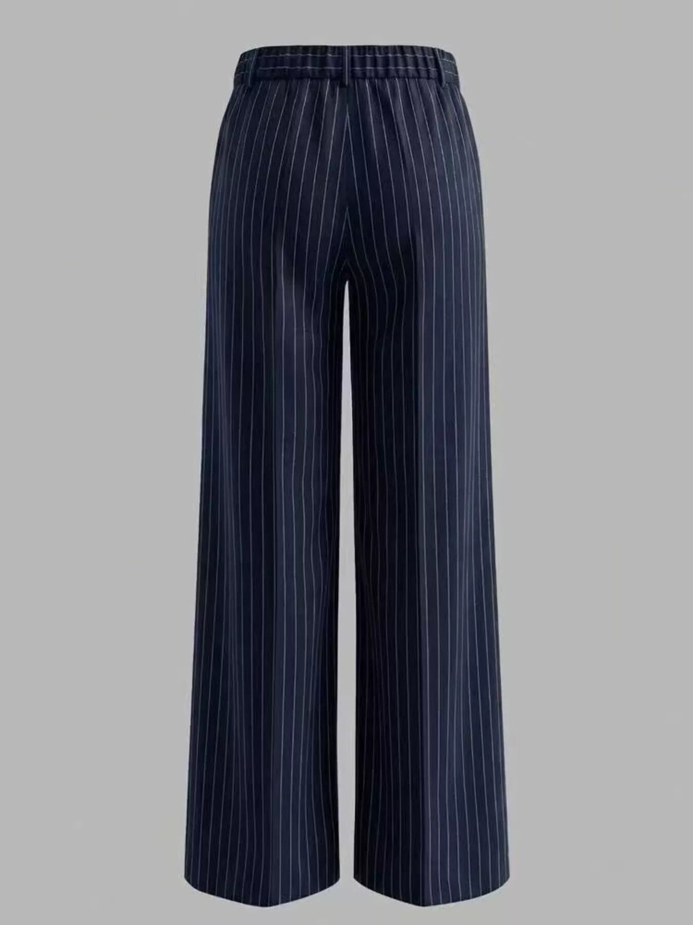 Trendsi High-Waisted Striped Wide-Leg Pants -