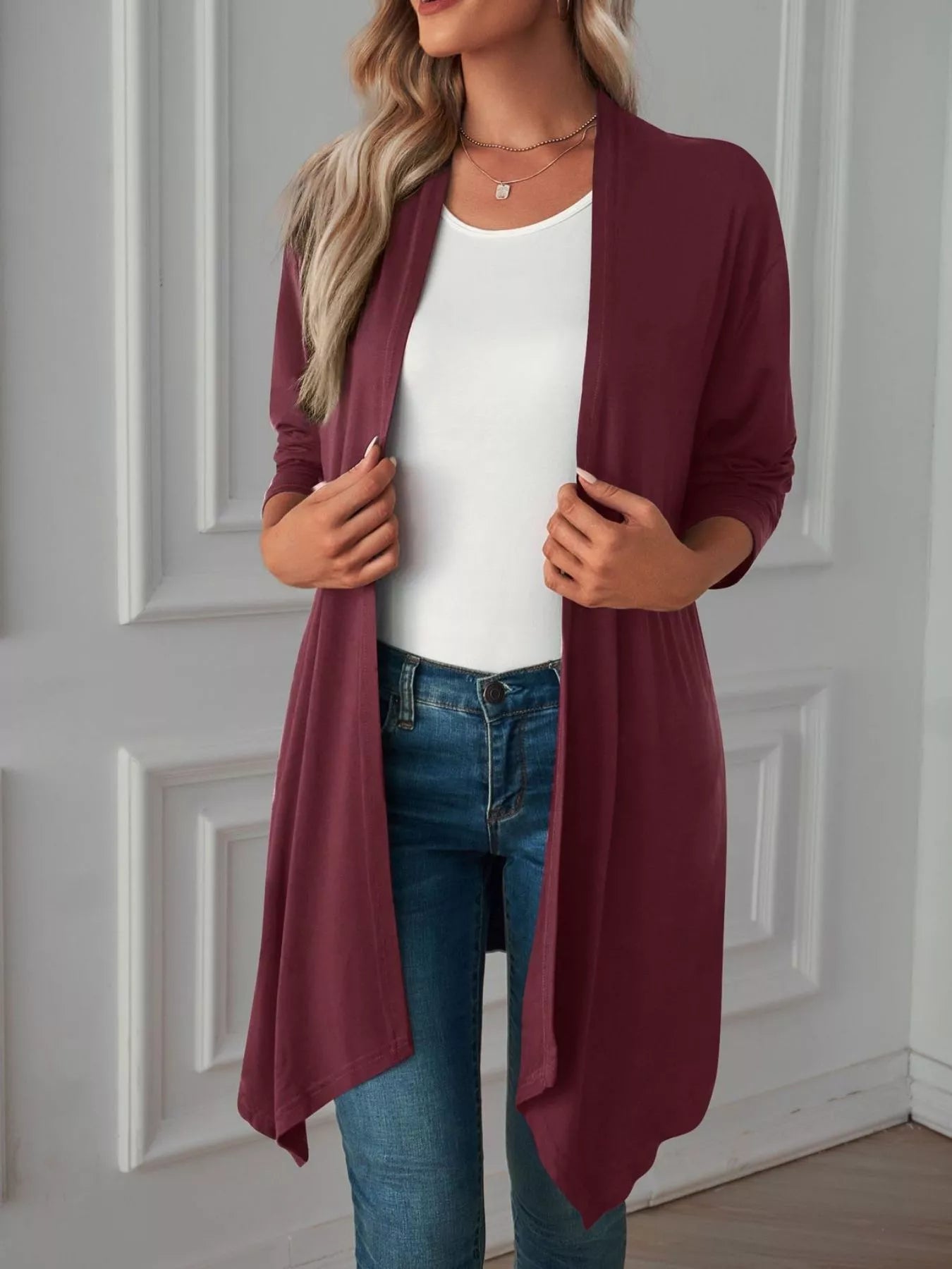 Trendsi Lightweight Open Front Cardigan -