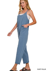 Trendsi Zenana Spaghetti Strap Pocketed Jumpsuit -