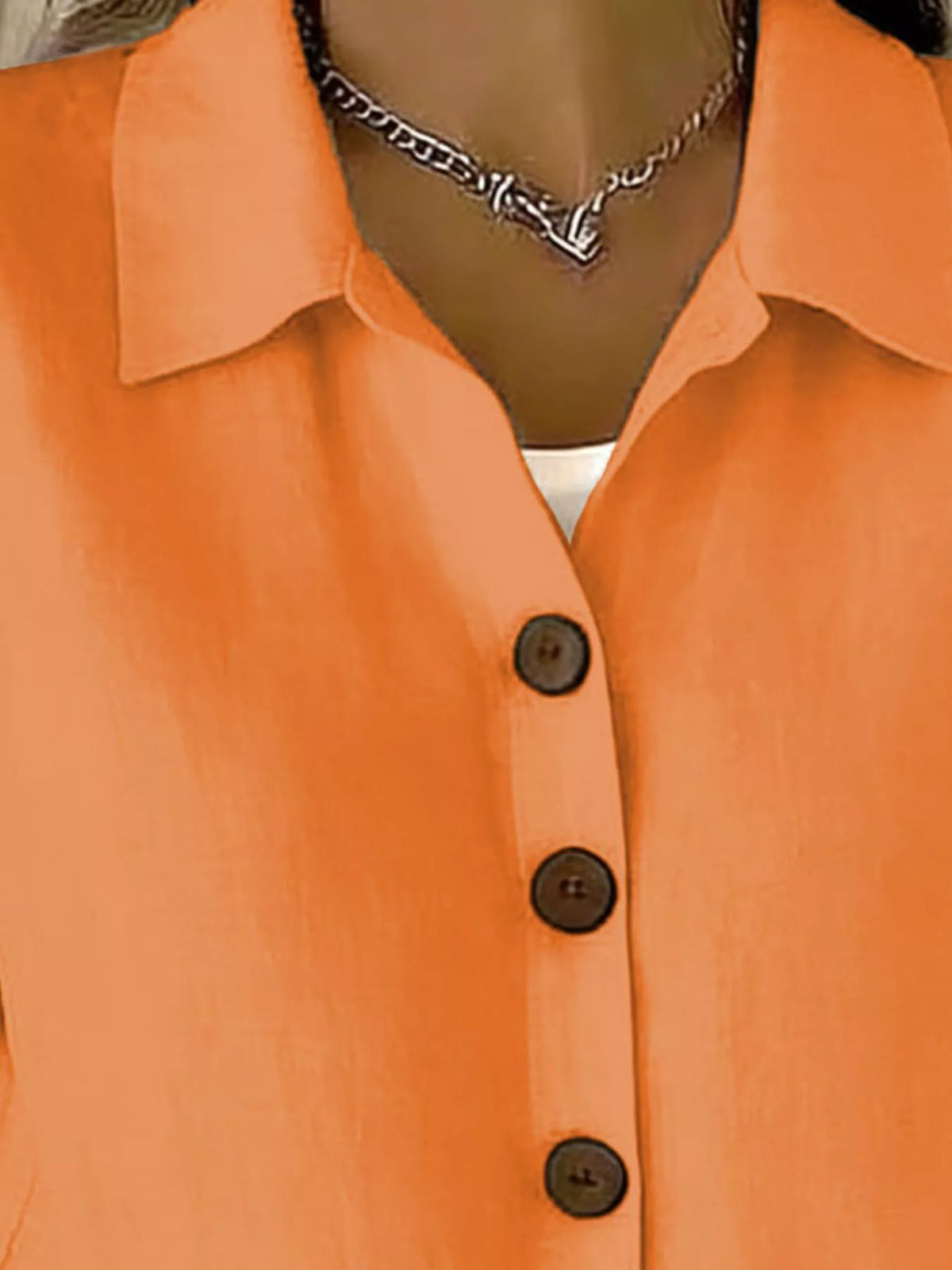 Trendsi Full Size Button-Down Short Sleeve Shirt Plus Size -