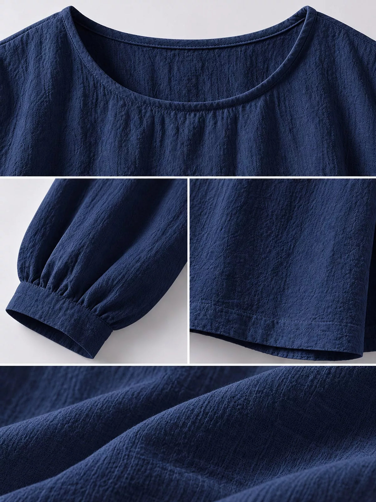 Loose Fit Long Sleeve Blouse — construction details