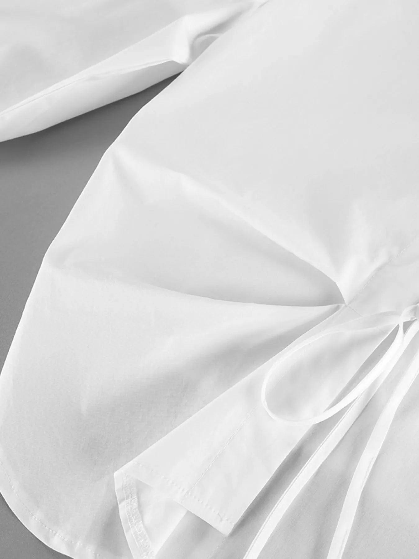 Trendsi Tie-Waist Detail Wrap-Front Shirt -