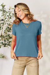 Trendsi Basic Bae Full Size Round Neck Short Sleeve T-Shirt -