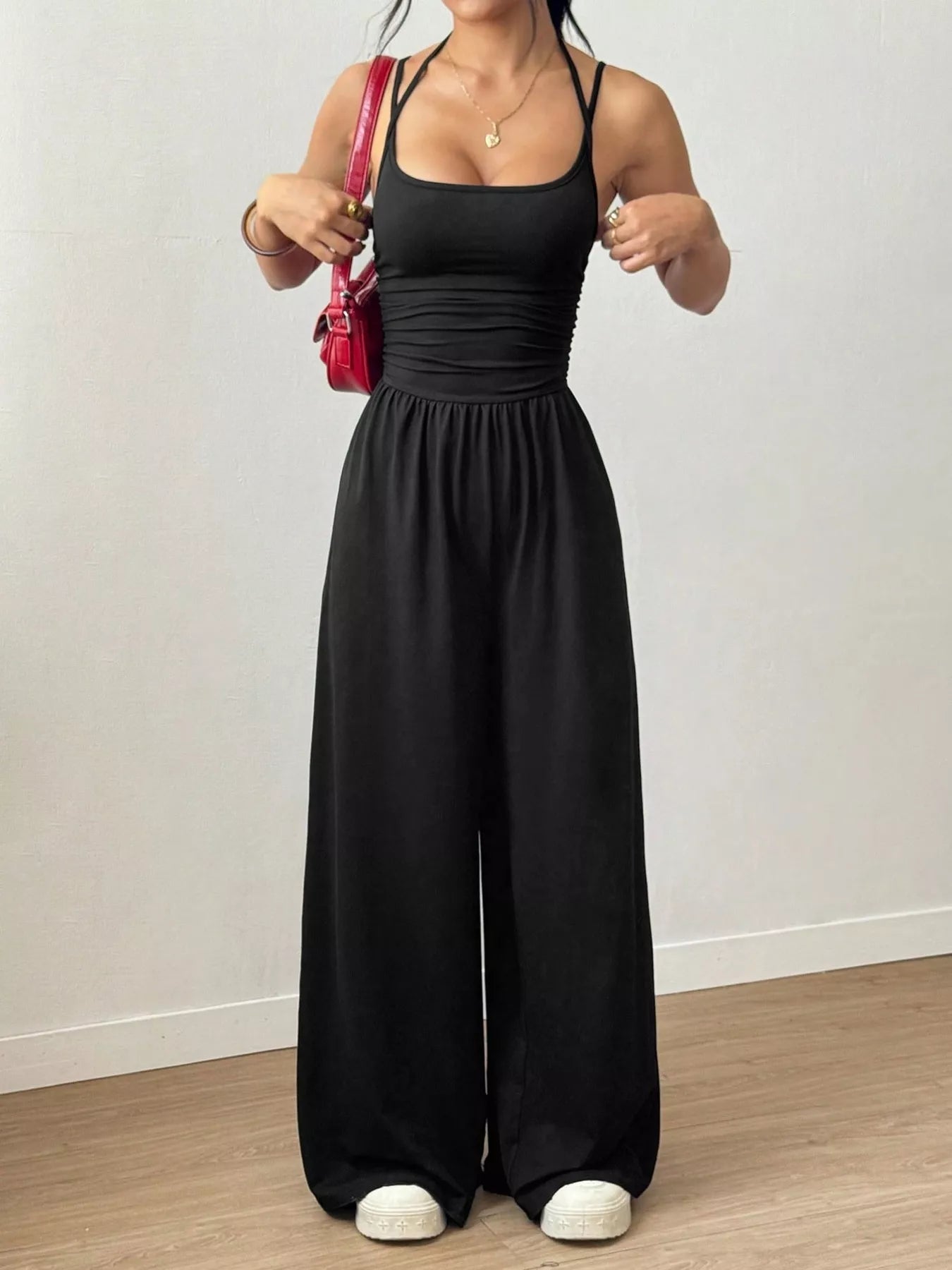 Trendsi Spaghetti Strap Wide-Leg Jumpsuit -