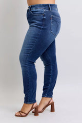 Trendsi Judy Blue Full Size Washed Thermal Skinny Jeans Plus Size -
