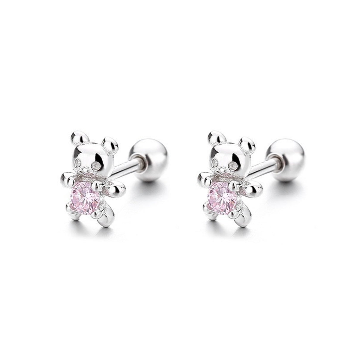 Trendsi 925 Sterling Silver Bear Stud Earrings -