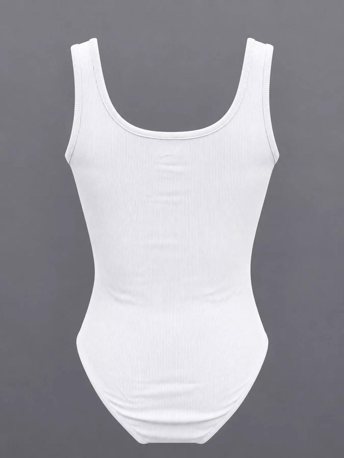 Ribbed bodysuit, white front