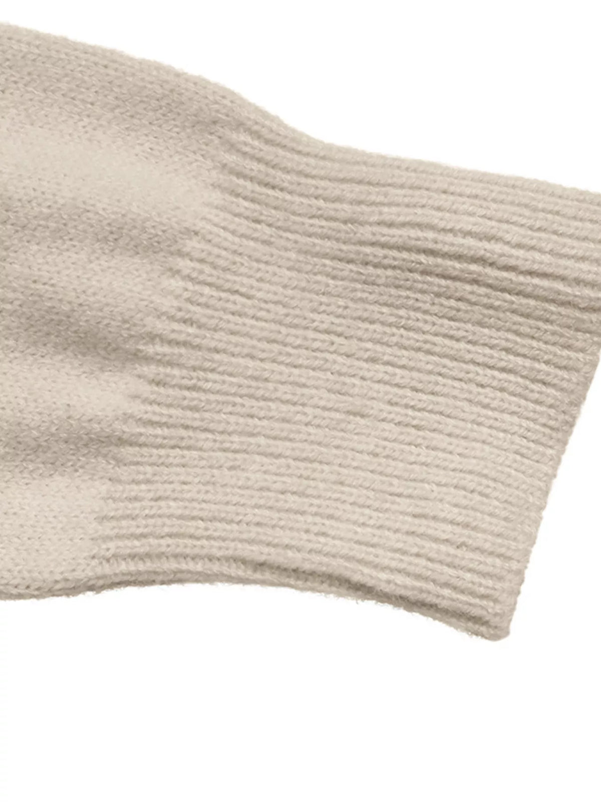 Cream floral raglan sleeve sweater, ribbed cuff detail