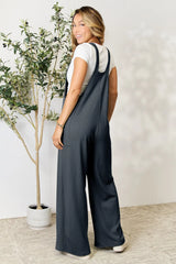 Trendsi Double Take Full Size Wide Strap Overall with Pockets -