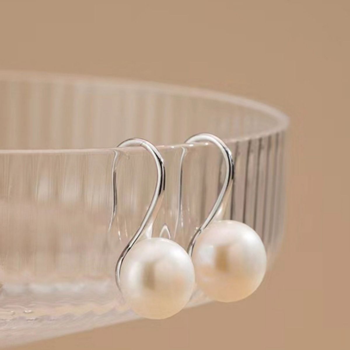 Trendsi 925 Sterling Silver Pearl Drop Earrings -