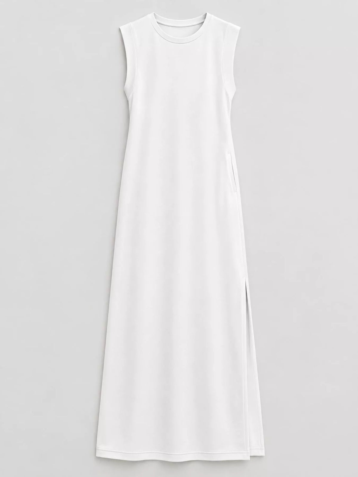 Round neck sleeveless maxi dress, product view