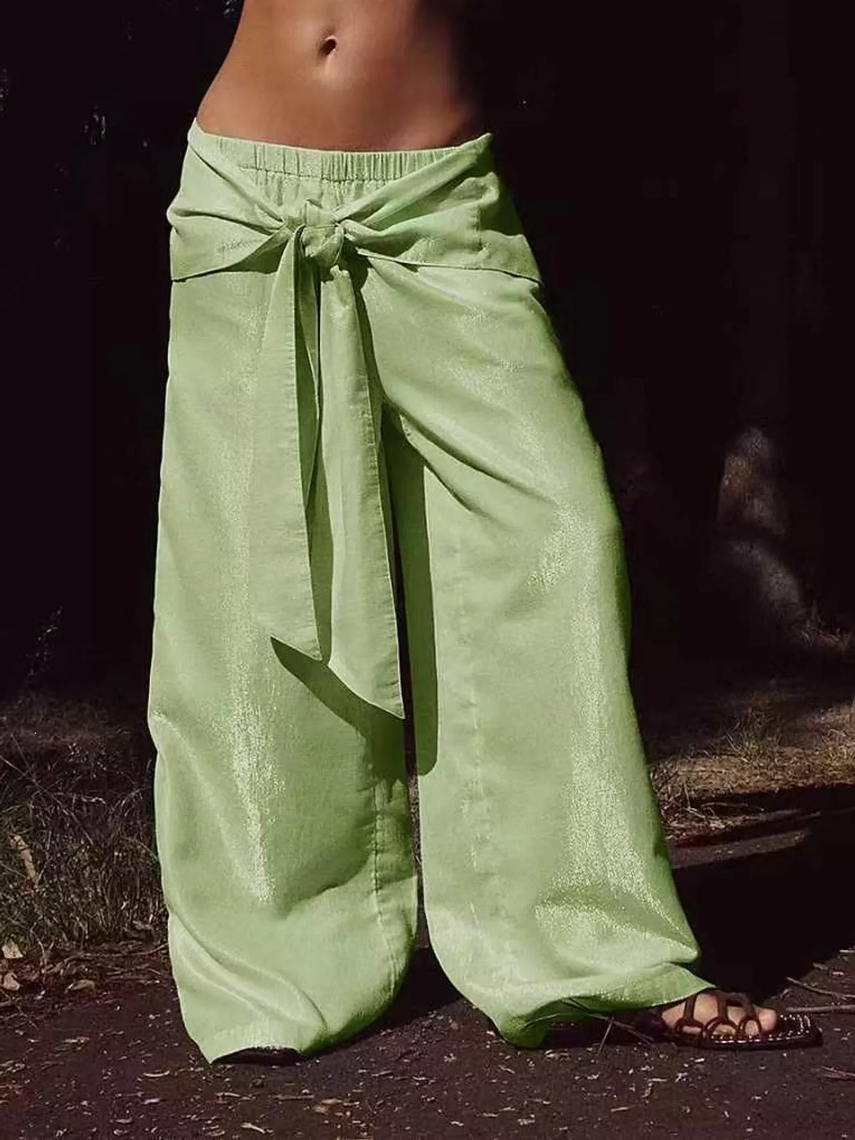 pants, front view on model
